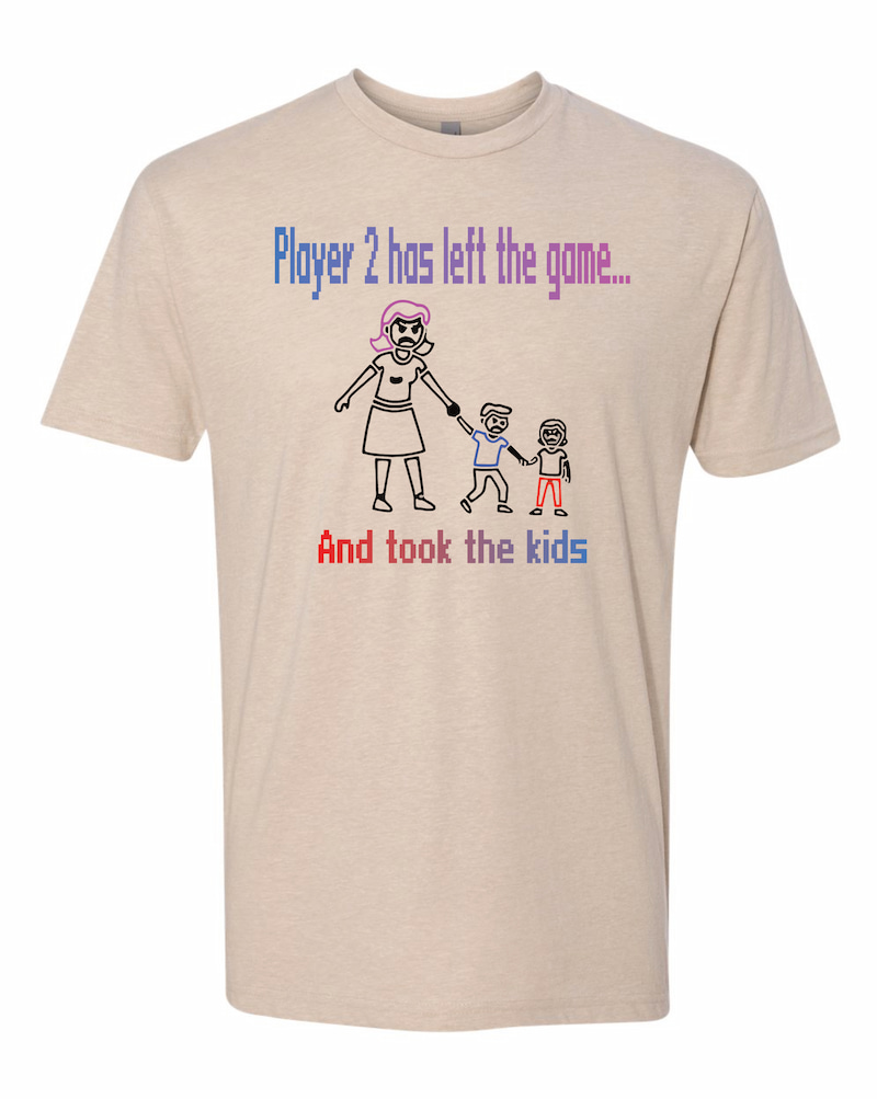 Player 2 has left the game gaming t-shirt